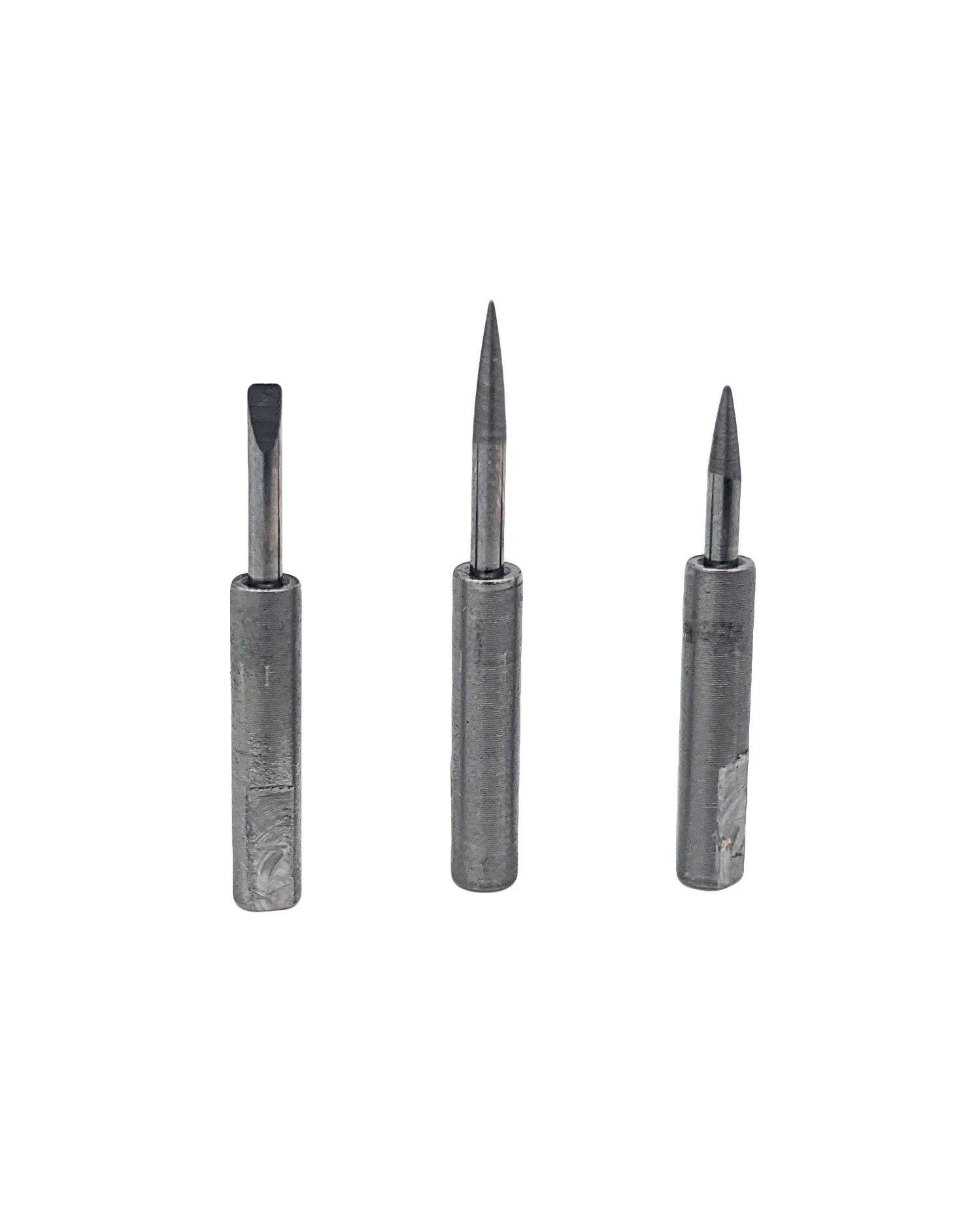 3 Pack Fossil Preparation Styli Long Short Chisel to fit the Dremel 290