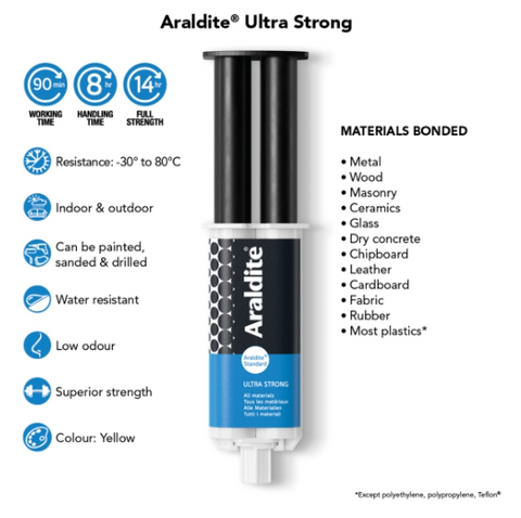 Araldite Ultra-Strong 24ml 2-Part Epoxy Adhesive