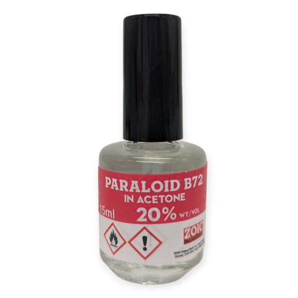 Paraloid B-72 20% wt/vol in Acetone 15ml