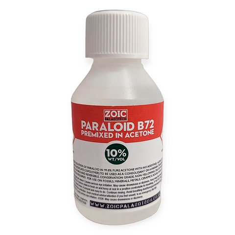 10% wt/vol Paraloid B-72 premixed in Acetone (150ml)