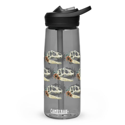 Floral Dinosaur Skull Camelbak Water Bottle