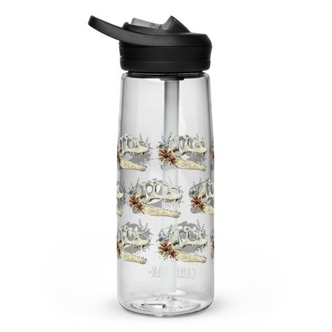 Floral Dinosaur Skull Camelbak Water Bottle