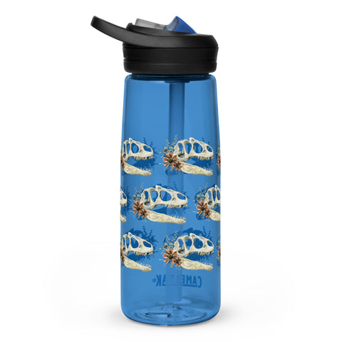 Floral Dinosaur Skull Camelbak Water Bottle