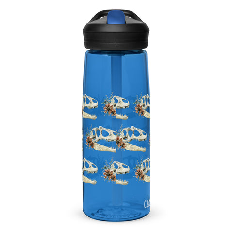 Floral Dinosaur Skull Camelbak Water Bottle