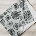 Ammonite Throw Blanket - Green/Grey