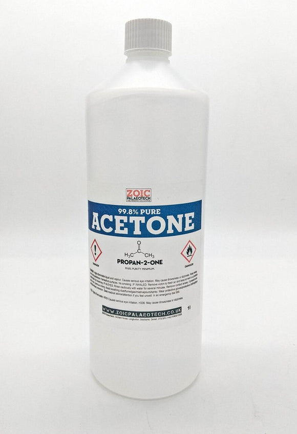 acetone 1l bottle lab grade fossils