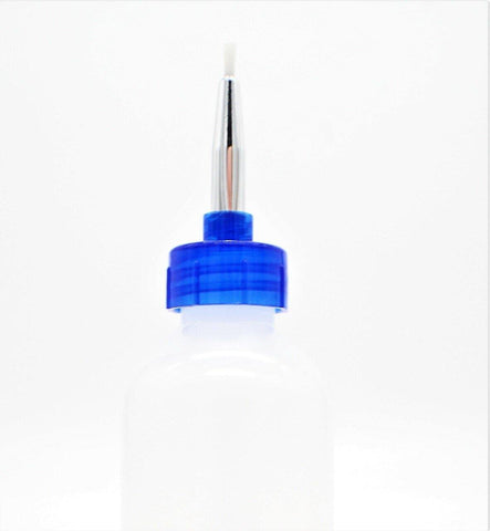 Precision application dispenser bottle brush nozzles needle fine