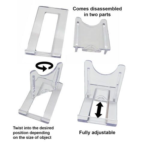 Adjustable Acrylic Display Stand (Medium) 76x51mm