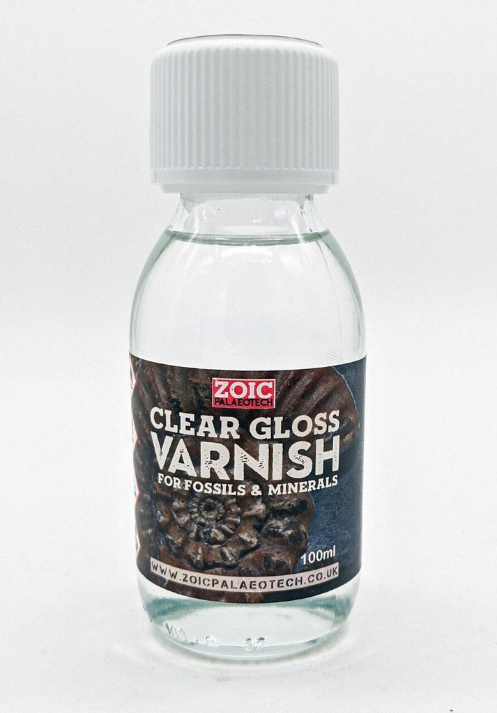 Fossil clear gloss varnish finishing professional look calcite hide damage conceal disguise wax glossy