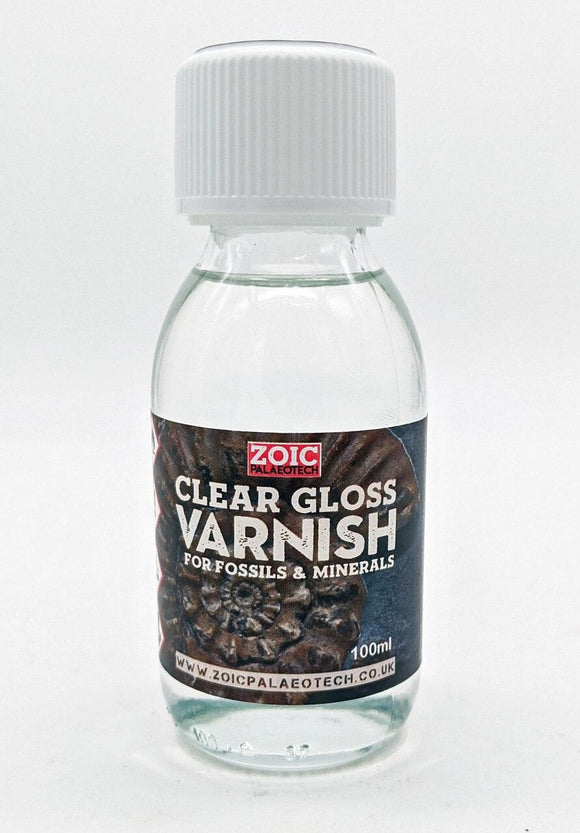 Fossil clear gloss varnish finishing professional look calcite hide damage conceal disguise wax glossy