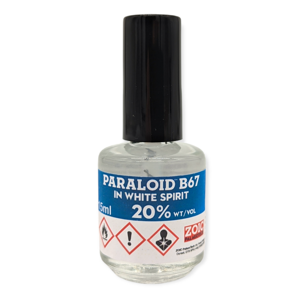 Paraloid B-67 20% wt/vol in White Spirit 15ml