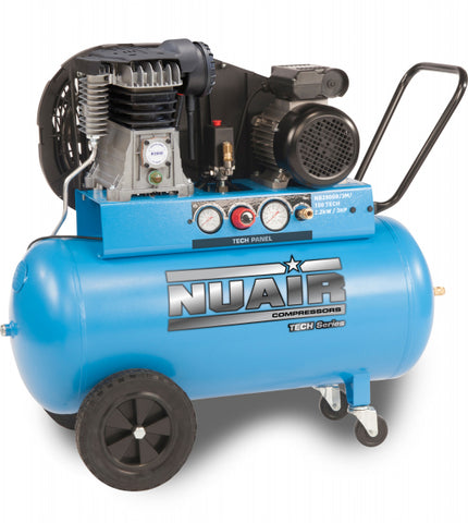 NUAIR 100l TECH-PRO Quiet Air Compressor, 13A, 2.2kW (3HP)