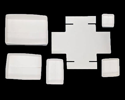 Cardboard Trays (Black & White) Various Sizes