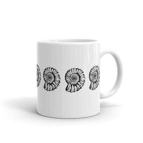 Fossil ammonite mug jurassic coast dinosaur