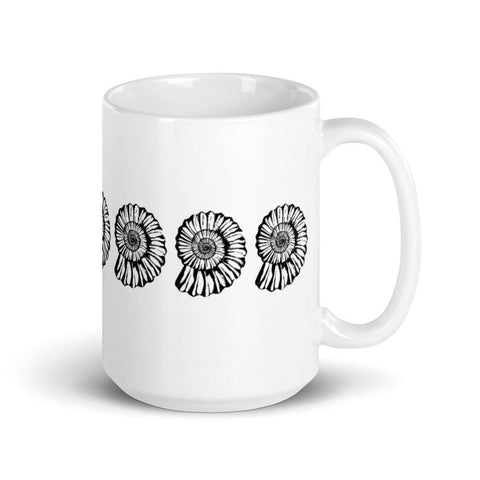 Fossil ammonite mug jurassic coast dinosaur