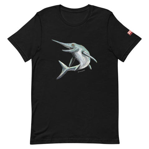 Fossil ichthyosaur t shirt marine reptile dinosaur prehistoric geology paleontology palaeontology