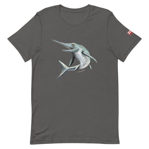 Fossil ichthyosaur t shirt marine reptile dinosaur prehistoric geology paleontology palaeontology